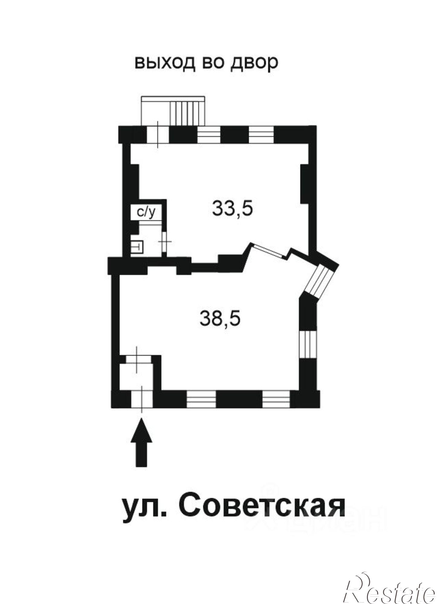 Сдать офис, помещение под офис за 76 000 рублей на Советская улица