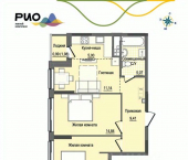 2-комн, 59 кв м, этаж 12/17 Магистральная улица, 4 к2