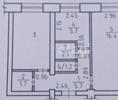 2-комн, 45кв м, этаж 1/5 Удмуртская улица, 197