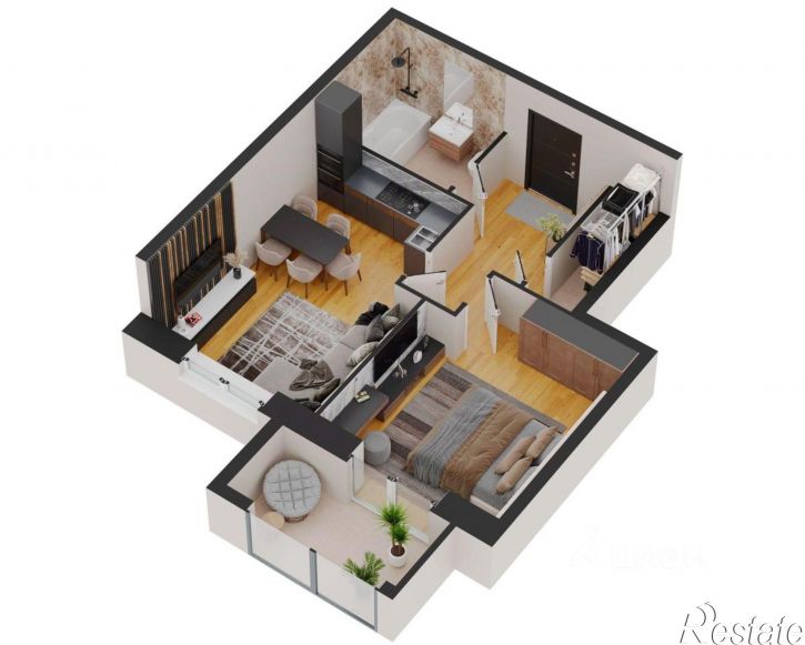 1-комн квартира в новом доме Ижевск, СНТ Любитель-1, 24