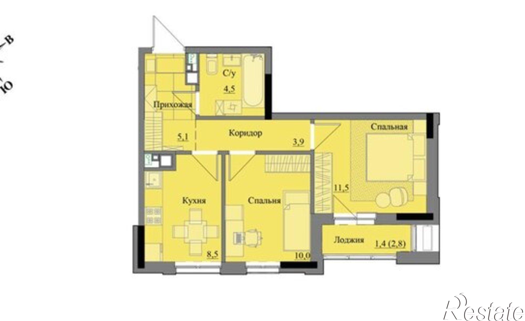 Купить квартиру за 5 483 300 рублей на Воткинское шоссе, 47 к2