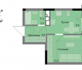 1-комн, 33 кв м, этаж 6/17 Воткинское шоссе, 47 к2