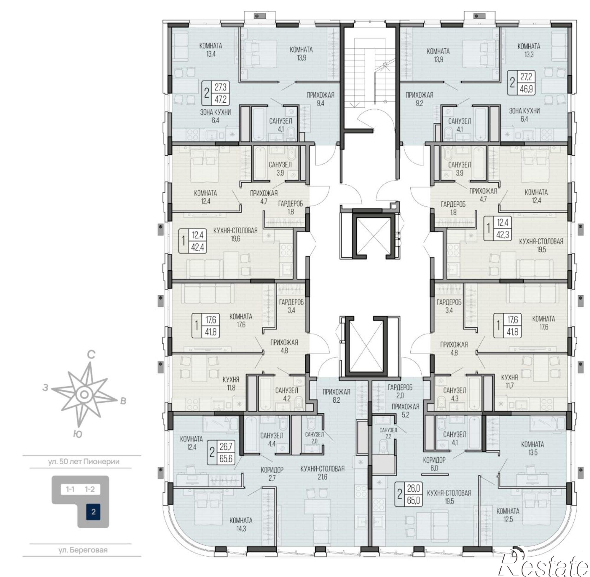 Купить квартиру за 7 691 400 рублей на улица 50 лет Пионерии, 41 к2