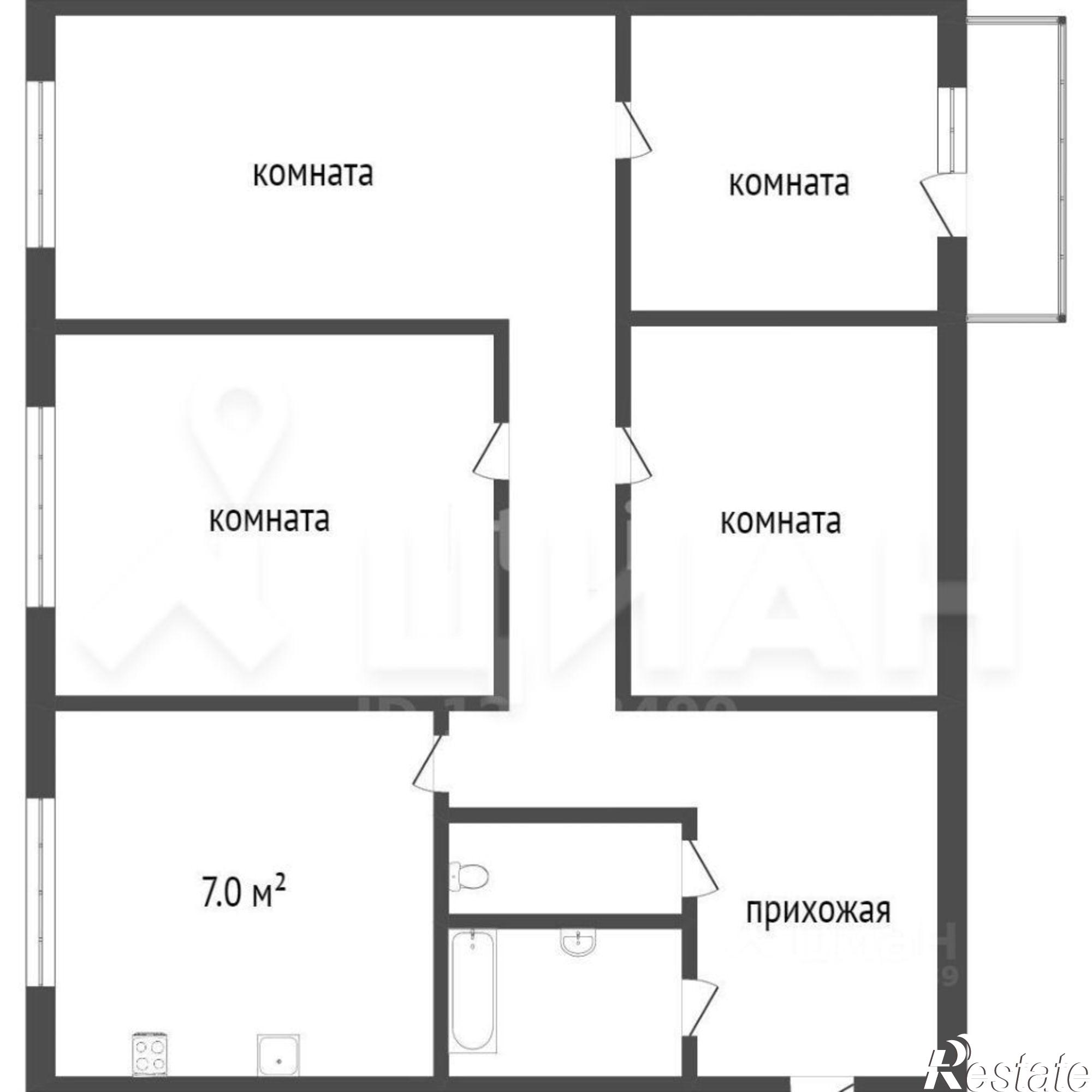 Купить квартиру за 5 290 000 рублей на улица Сабурова, 7