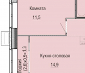 1-комн, 36 кв м, этаж 22/25 Камбарская улица
