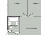 3-комн, 50 кв м, этаж 4/17 улица 10 лет Октября, 64А к1