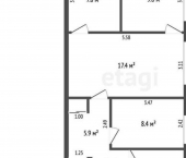 4-комн, 59кв м, этаж 1/5 улица Карла Маркса, 429