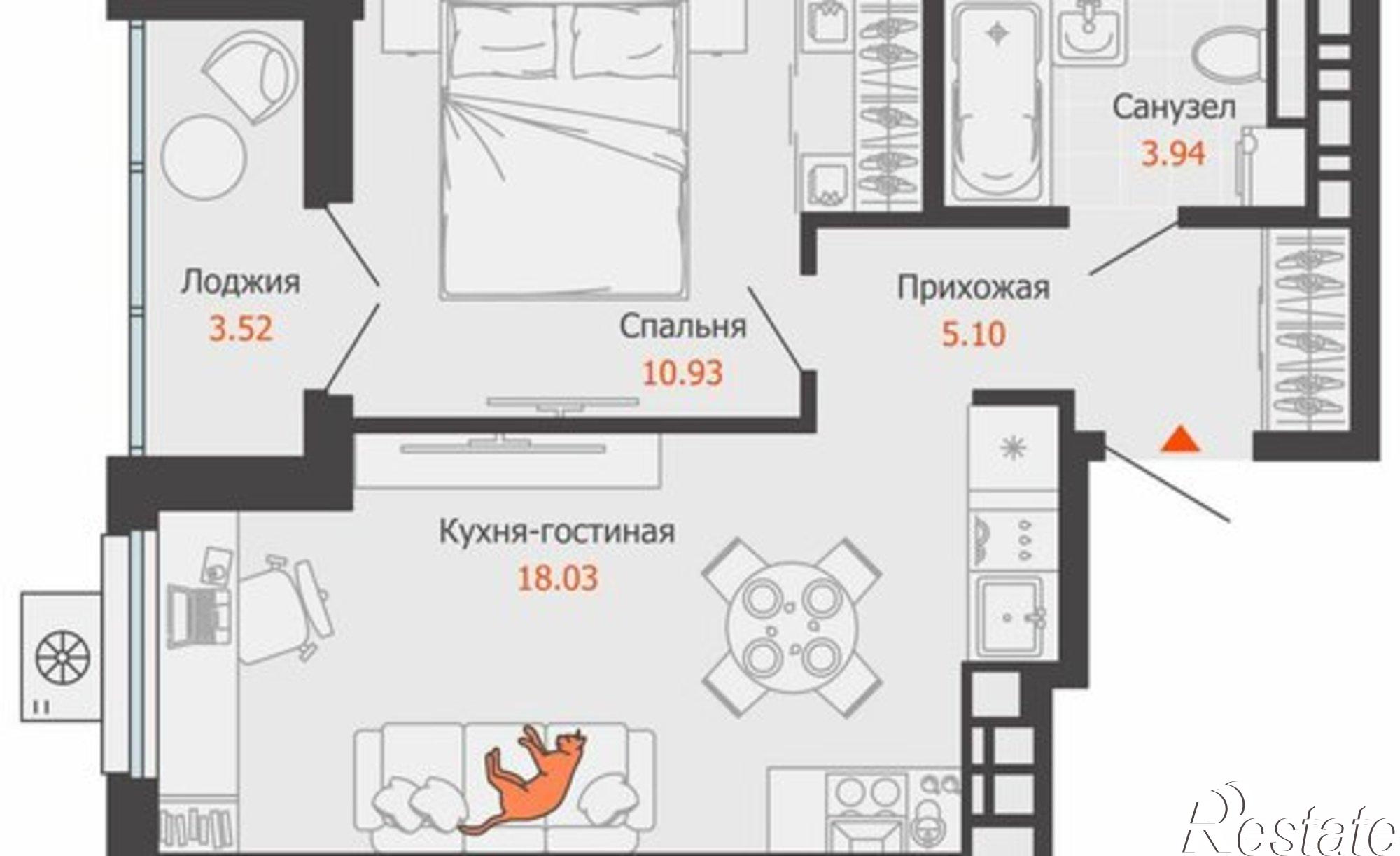 Купить квартиру за 7 770 170 рублей на улица Холмогорова, 129