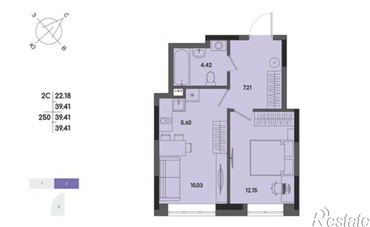 2-комн квартира в новом доме улица Джамбула (Джабаева), 79,  д. 79