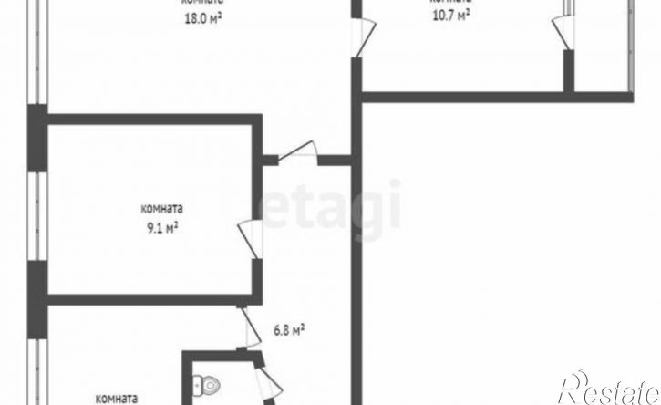 3-комн квартира улица Труда, 84,  д. 84