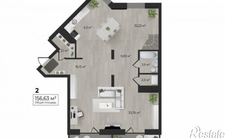2-комн квартира в новом доме Ижевск, Камбарская улица, 3