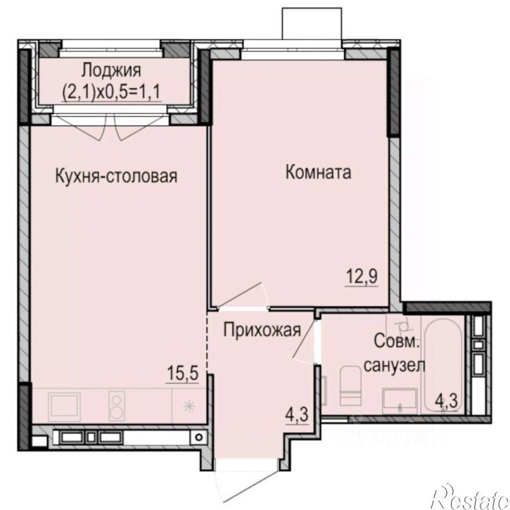 1-комн квартира в новом доме Ижевск, Индустриальный район