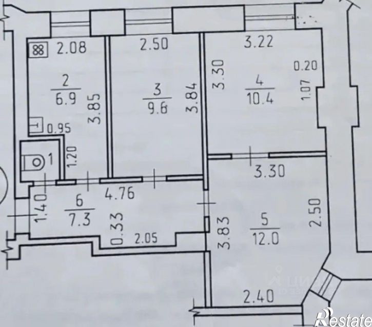 3-комн квартира Советская улица, 2,  д. 2