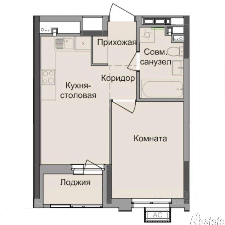 1-комн квартира в новом доме 9-я Подлесная улица, 11 к2,  д. 11 к2