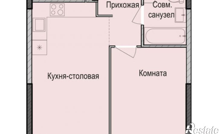1-комн квартира в новом доме Ижевск, Карлутский жилой район, 3-й микрорайон, жилой комплекс Сканди
