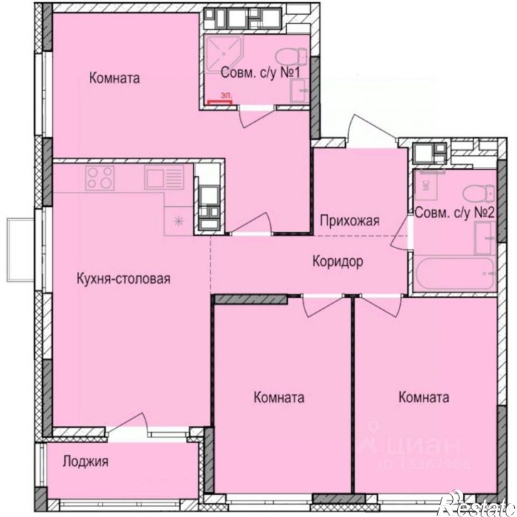 3-комн квартира в новом доме Ижевск, Индустриальный район
