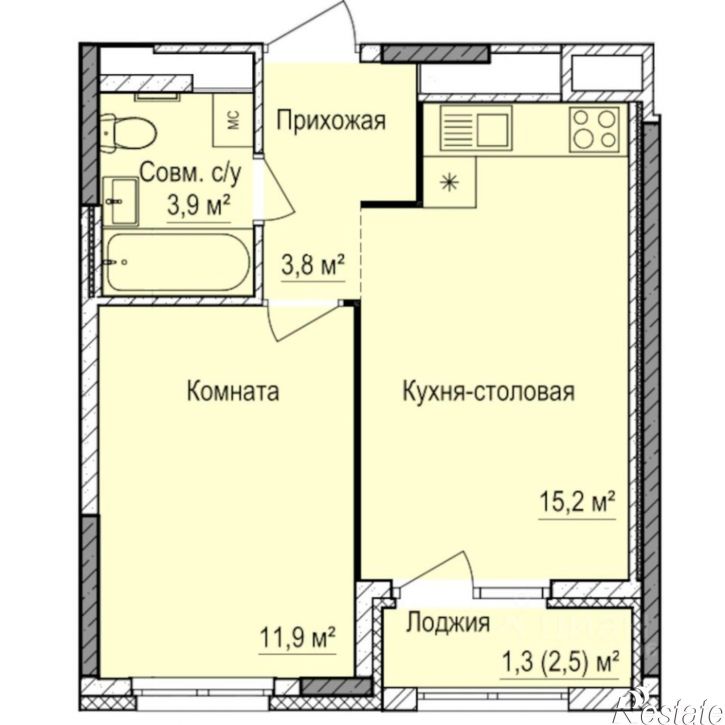 1-комн квартира в новом доме Ижевск, улица 10 лет Октября