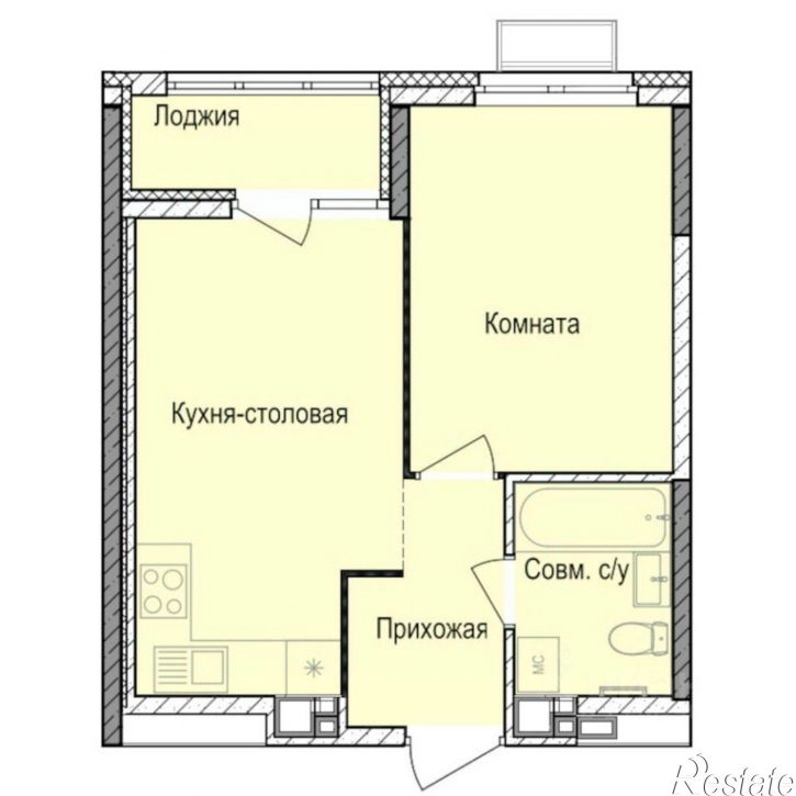 1-комн квартира в новом доме Ижевск, Индустриальный район