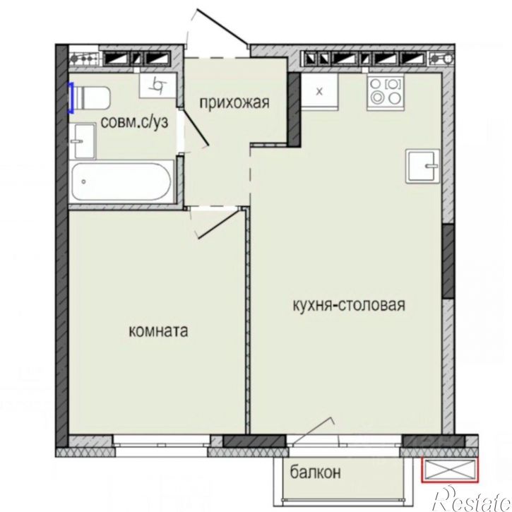 1-комн квартира в новом доме Ижевск, жилой район Культбаза
