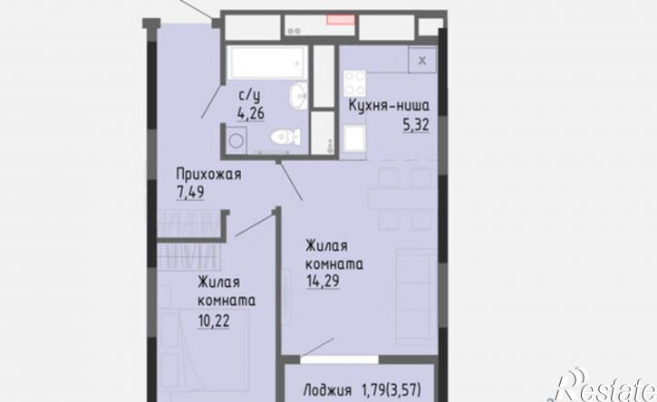 1-комн квартира в новом доме Ижевск, жилой район Культбаза, 10-й микрорайон, жилой комплекс Калинк