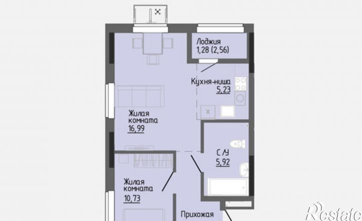 1-комн квартира в новом доме Ижевск, жилой район Культбаза, 10-й микрорайон, жилой комплекс Калинк