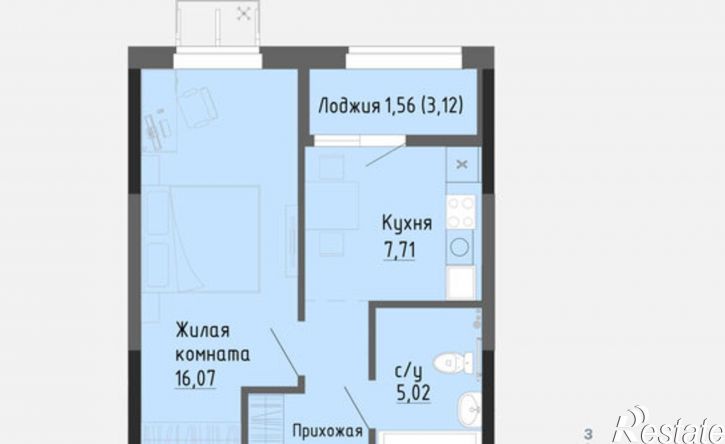 1-комн квартира в новом доме Ижевск, жилой район Культбаза, 10-й микрорайон, жилой комплекс Калинк