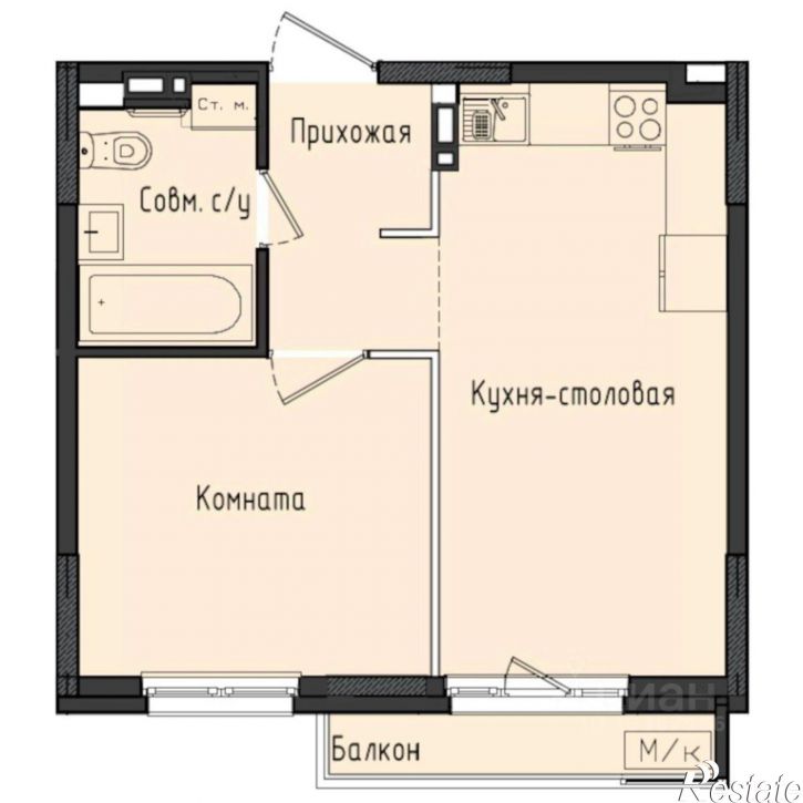 1-комн квартира в новом доме Ижевск