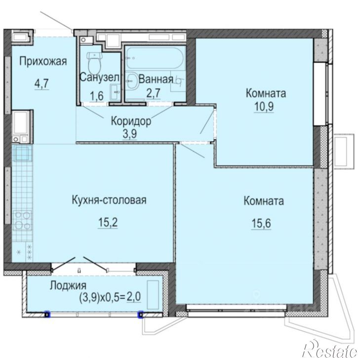 2-комн квартира в новом доме Ижевск, Первомайский район