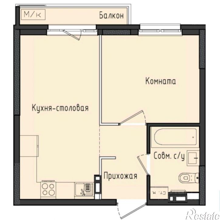 1-комн квартира в новом доме Ижевск