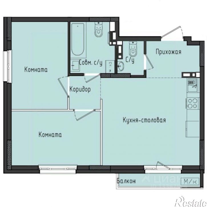 2-комн квартира в новом доме Ижевск