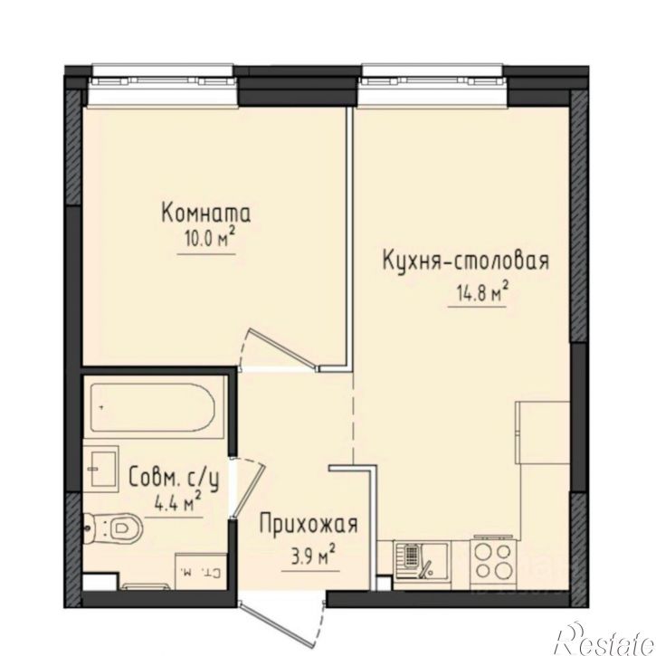 1-комн квартира в новом доме Ижевск, улица Оружейников