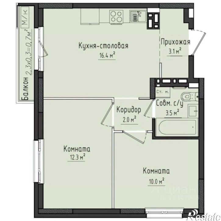 2-комн квартира в новом доме Ижевск, улица Оружейников