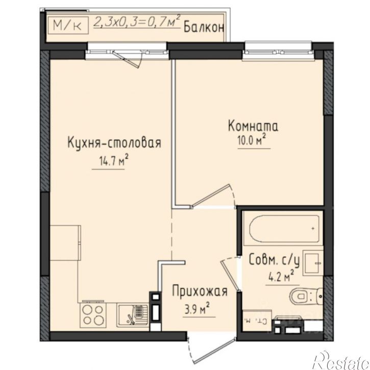 1-комн квартира в новом доме Ижевск, улица Оружейников