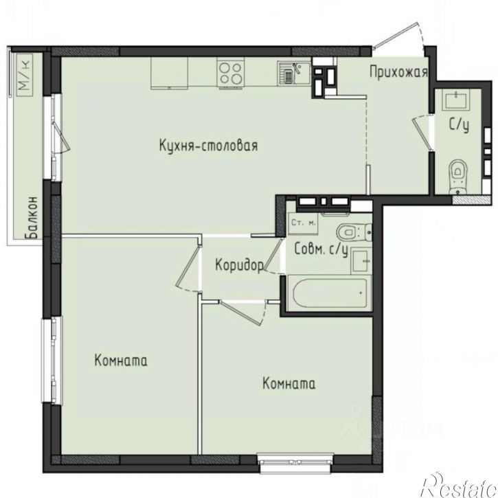 2-комн квартира в новом доме Ижевск
