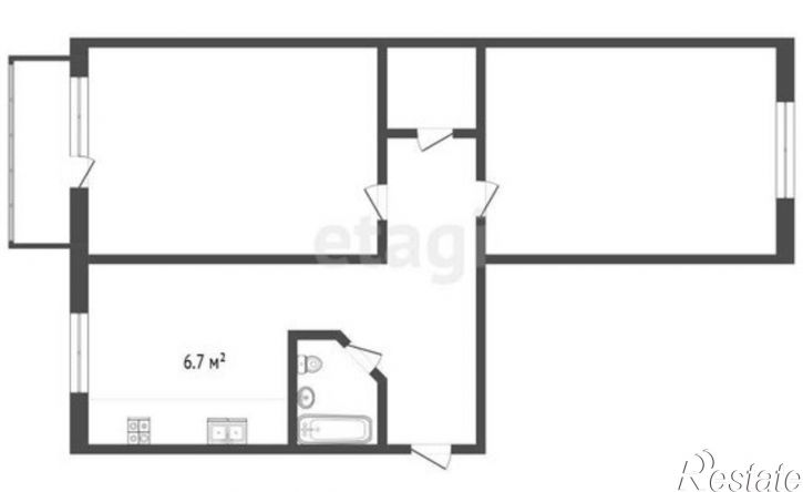 2-комн квартира Ижевск, Фруктовая улица, 37