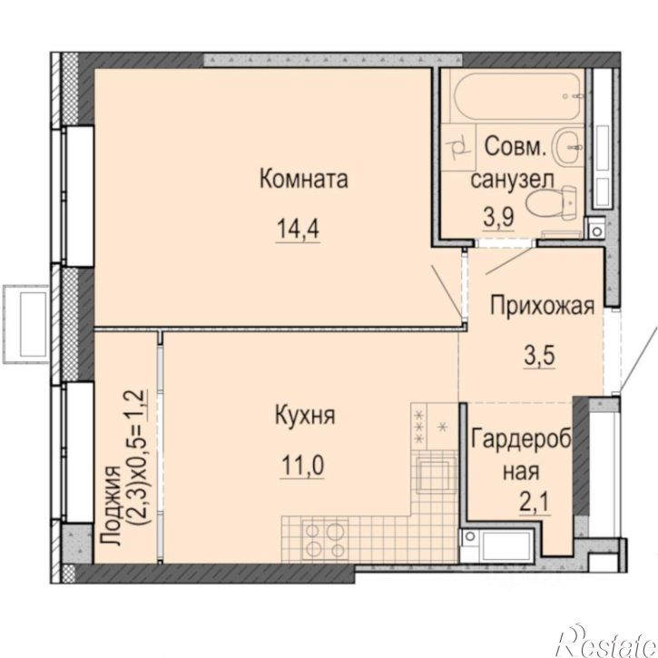 1-комн квартира в новом доме Ижевск, Первомайский район