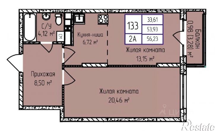 2-комн квартира в новом доме Ижевск
