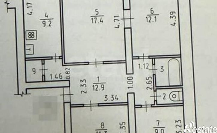 4-комн квартира Автозаводская улица, 58,  д. 58
