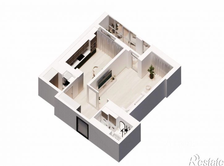 1-комн квартира в новом доме улица Баранова, 80,  д. 80