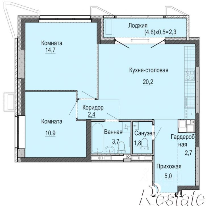 2-комн квартира в новом доме Камбарская улица, 90,  д. 90