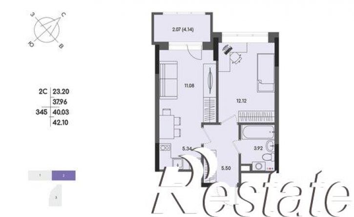 2-комн квартира в новом доме улица Джамбула (Джабаева), 79,  д. 79