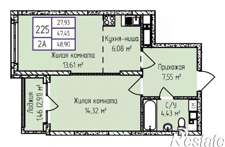 2-комн квартира в новом доме улица Героя России Ильфата Закирова, 20А,  д. 20А