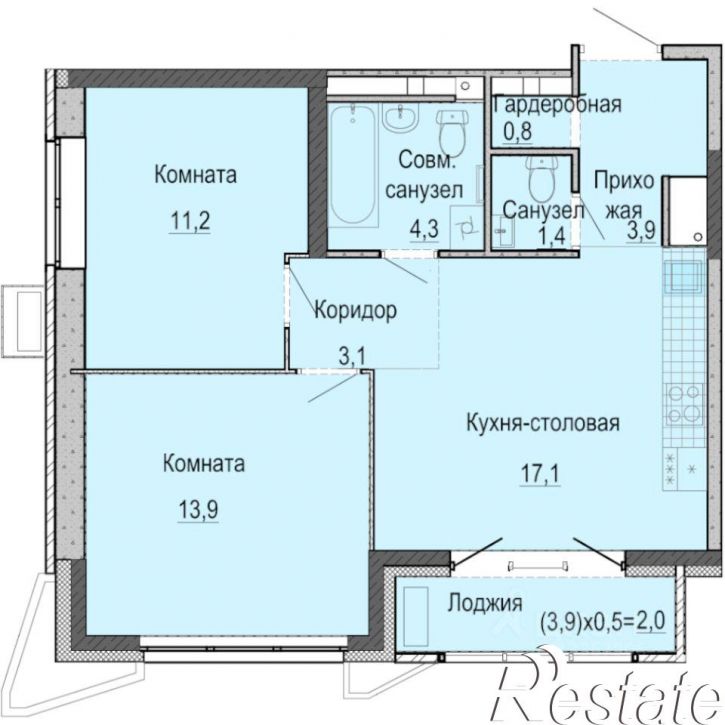 2-комн квартира в новом доме Камбарская улица, 90,  д. 90