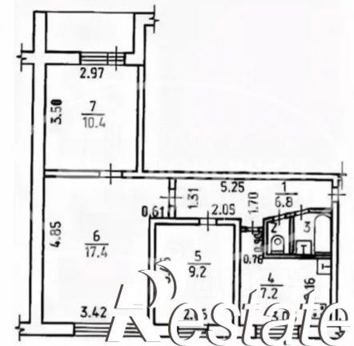 3-комн квартира улица Петрова, 7,  д. 7